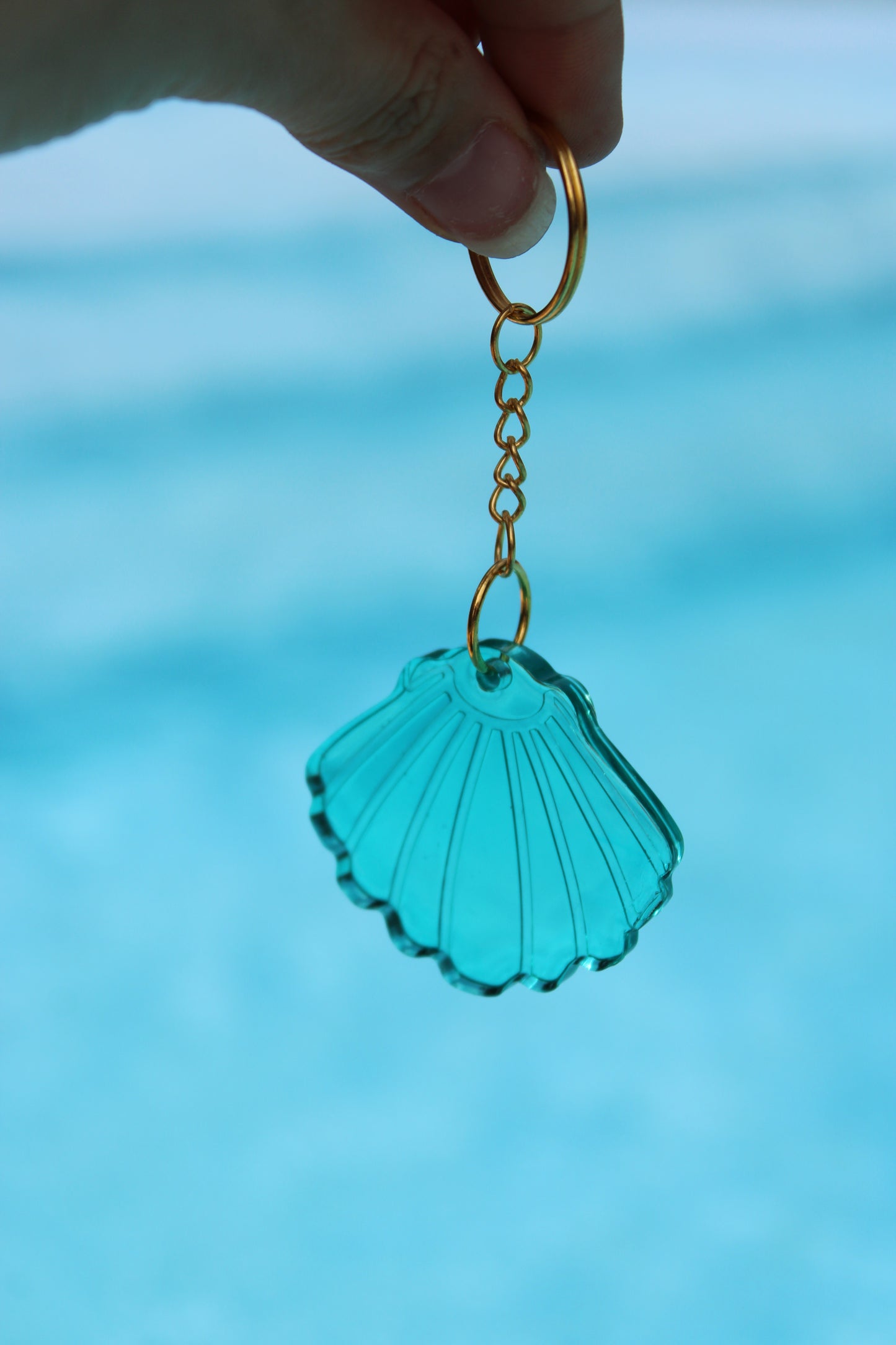 Porte-clé coquillage - transparent