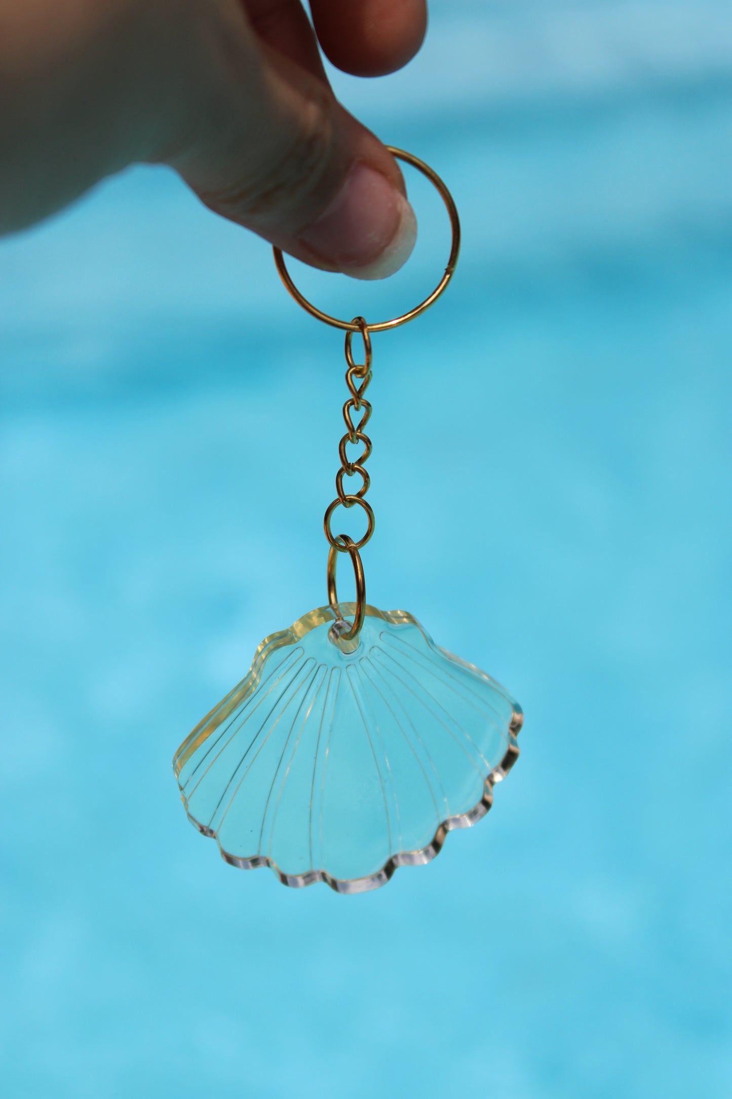 Porte-clé coquillage - transparent