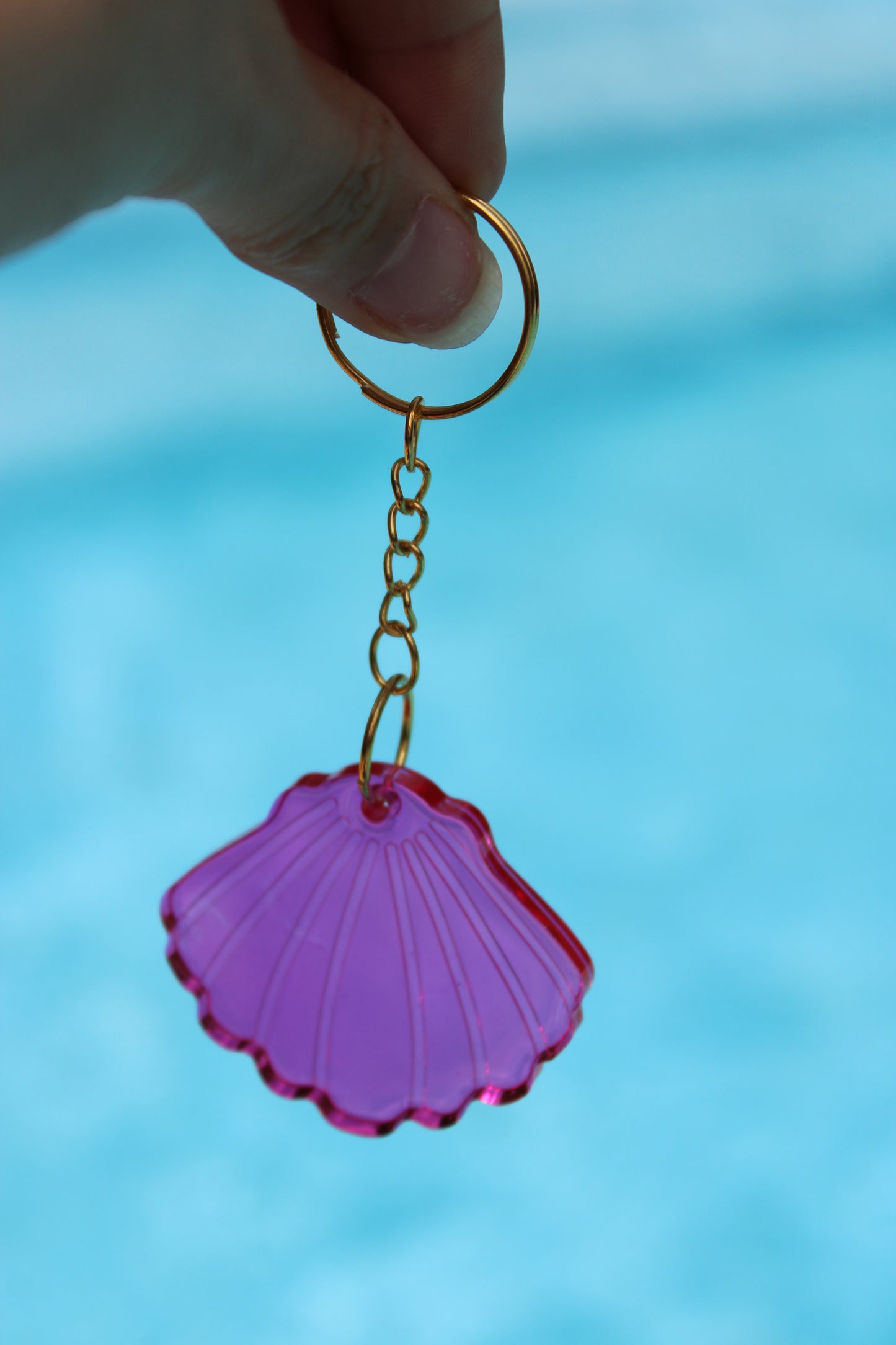 Porte-clé coquillage - transparent