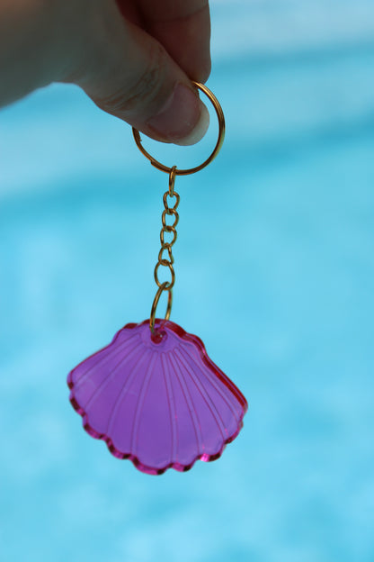 Porte-clé coquillage - transparent
