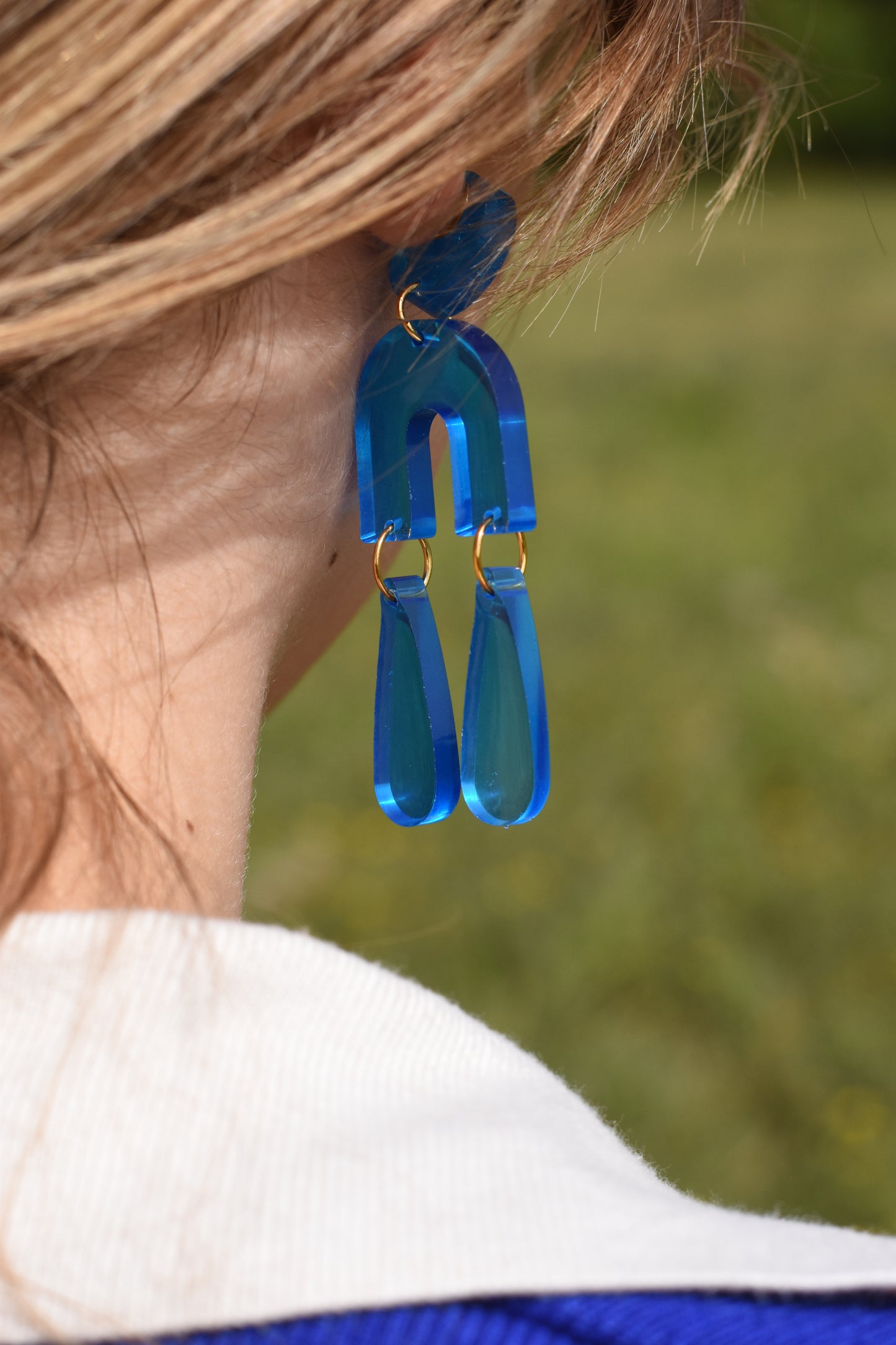 Boucles CALYPSO gouttes - bleu