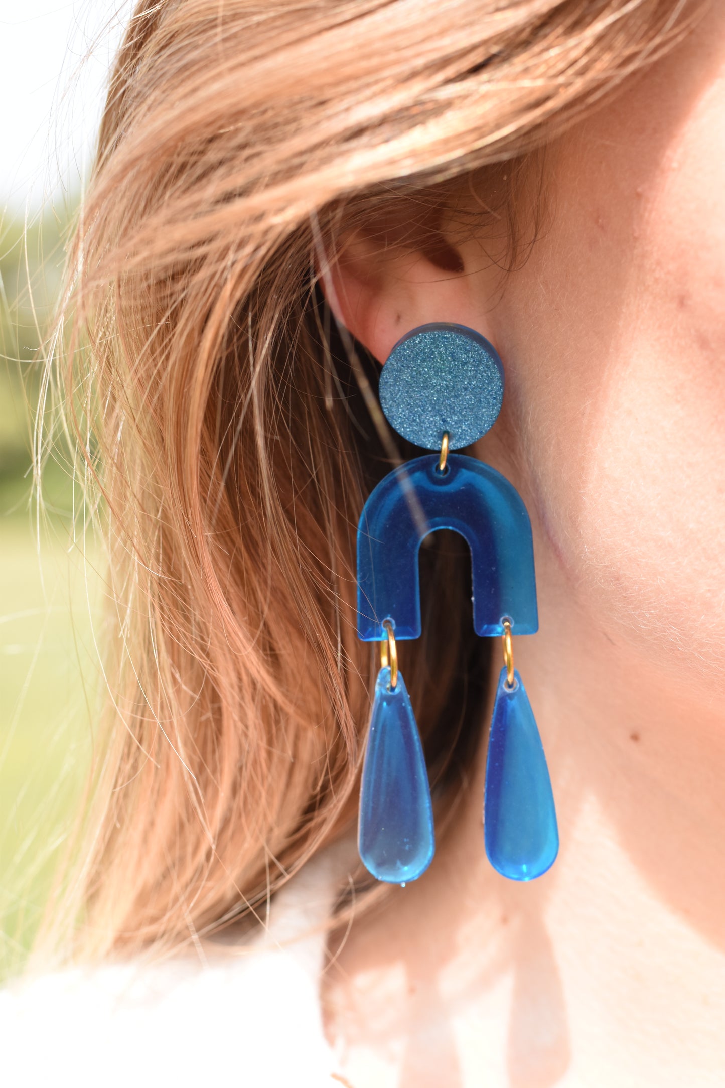 Boucles CALYPSO gouttes - bleu